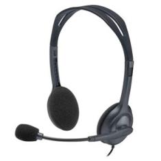 Headset com fio Logitech H111 com Microfone com Redução de Ruído e Conexão 3,5mm