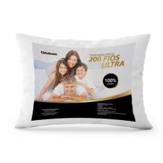 Travesseiro 100% Algodão Percal 200 Fios Ultra - Paulo Cezar Enxovais,