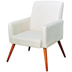 Poltrona Decorativa Para Sala de Estar e Recepção Maria Pés Palito Lin