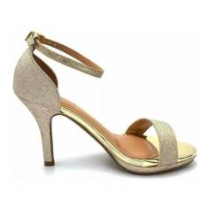 Sandália Vizzano Salto Alto Fino Glitter-Feminino