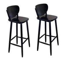 Conj 2 Banquetas Alta Bistrô de Mad Torn Preto - VivaLigna