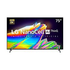 Smart TV 8K LG LED 75 com IPS NanoCell, Dolby Atmos e Wi-Fi - 75NANO95SNA