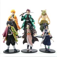 6pcs Demon Slayer Figura Modelo de brinquedo