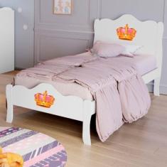 Cama Solteiro Princesa Emily Branco