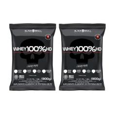 Kit - 2x Refil Whey 100% Hd 900g - Black Skull, Chocolate / Cookies