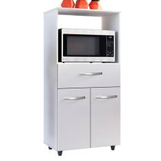 Balcão Multiuso Com Nicho 2p 1g Luna Branco Mobbs