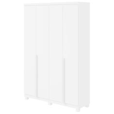 Guarda-roupas 4 Portas 2 Gavetas 100% Mdf Alonzo Sem Espelho E Com Pés Branco