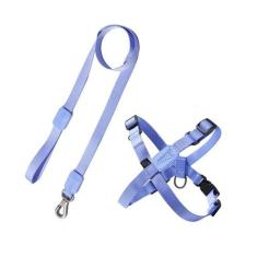 Peitoral Ajustável em X e Guia para Cães Violeta - P - lokodebom