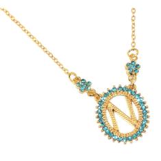 Colar Inicial N Lembrancinha Letra Folheado Ouro 18k