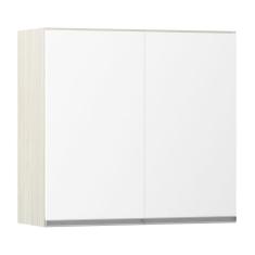 Armário Luciane 80cm 2 Portas Lis Legno Crema C/Branco