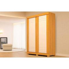 Guarda Roupa Solteiro 2 Portas e 2 Gavetas Ayla Flex Nature/Nature ou Off White - ACP