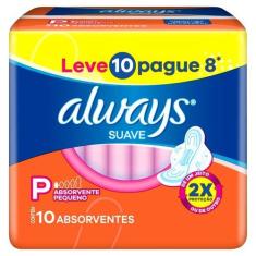 Absorvente Always Suave com Abas Pequeno  10und