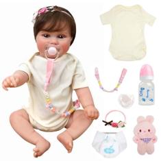 Bonecas renascidas,Christmas Reborn Full Body Silicone, com garrafas de boneca de bebê de 19 polegadas de vinil realista Sleeping Boy Boneca recém-nascida/garrafas de boneca - meninao