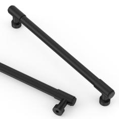 Asidrama Pacote com 10 puxadores de armário preto fosco de 192 mm (7,5 pol.) Puxadores de armário de cozinha para puxadores de gaveta de armário