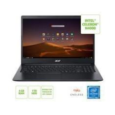 Notebook Acer A315-34-C6zs Celeron N4000 4Gb 1Tb 15,6 Linux - Nx.Hrnal