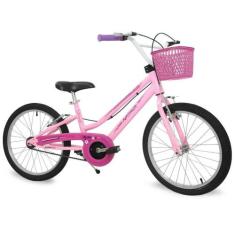 Bicicleta Infantil Com Pezinho Aro 20 Rosa Bella Nathor
