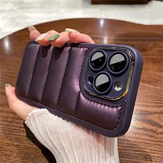 Estojo de jaqueta de dissipação de calor respirável da moda para iPhone 14 11 12 13 Pro Max Plus Protetor de lente completo Capa de silicone macio, roxo escuro, para iphone 12 Pro