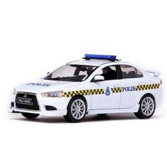 Miniatura Mitsubishi Lancer Policia Malaysia 1/43 Vitesse, Branco