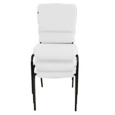 03 Cadeiras Empilhável para Igrejas Evangélicas Linha Church Branco