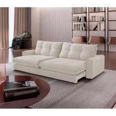 Sofá Firenze Linho 02 Módulos De 120cm B25cm Meu Sofá Online A302 Linho Branco