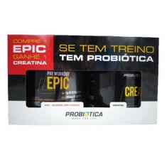 Kit Pré Treino Epic Guaraná Laranja + Creatina - Probiótica