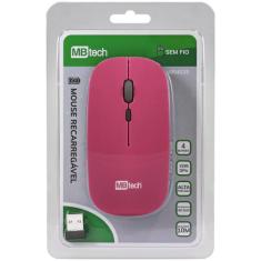 Mouse Óptico Sem Fio Recarregável - Silencioso Slim USB 3.0 - MBtech, 