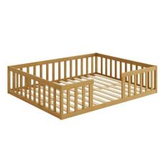 Cama Queen Montessoriana Nemargi Cor Nogueira