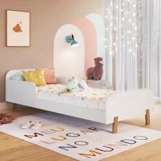 Cama Solteiro Infantil Montessoriana Ca050 Branca Branco