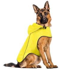 Capa de chuva para cães, poncho com capuz à prova d'água, jaqueta de chuva refletiva para cães, casaco de chuva para cães à prova de vento à prova de neve, capas de chuva para cães pequenos, médios e grandes