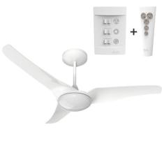 Ventilador De Teto Aliseu Slim Branco Controle Remoto+Parede, 110V