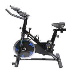 Bicicleta Ergométrica Spinning Mile Fitness Vertical com Monitor 5 Funções, Sensor Cardíaco, Ajuste de Altura, Regulagem de Resistência, Roda de Inércia Bidirecional, Preta