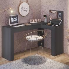 Escrivaninha com Camarim Stela Belaflex - Mobler, Preto Fosco