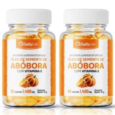 Kit 2x Óleo Semente Abóbora Vitamina E 60 Cápsulas Sem Glúten Uso Adul