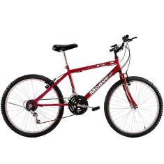Bicicleta Aro 26 Masculina Adulto 18 Marchas Vermelha-Masculino