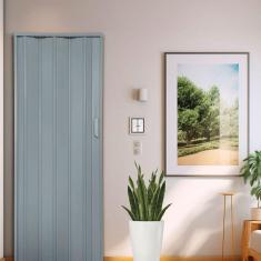 Porta Sanfonada de PVC 210x125cm Bariri Cinza Granizo