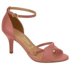 Sandália Vizzano Salto Médio Traseira Fechada Feminina-Feminino