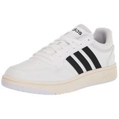 Adidas Tênis de basquete feminino Hoops 3.0, Branco/preto central/branco giz, 39