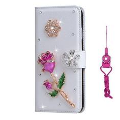 XZDWH Capa para BlackBerry PRIV, capa protetora feita à mão em couro PU com compartimentos para celular com suporte para BlackBerry PRIV Rose