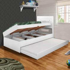 Bicama Com Baú Solteiro Larissa Branco Framar