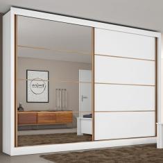 Guarda-roupa Casal Paris 2 Portas 6 Gavetas Espelhado 100% Md