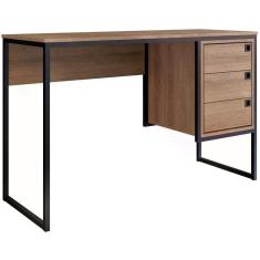 Escrivaninha Estilo Industrial 3 Gavetas Mel Pp Mel