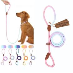 Trelas deslizantes para cães, trela antiderrapante durável, coleira de corda forte e confortável para cães grandes, médios, coleira de controle para cães pequenos, coleira de treinamento para cães