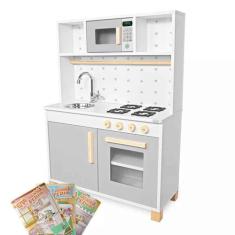 Cozinha Infantil com Pia Fogão e Microondas - Eita Casa Perfeita, Cinz