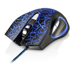 Mouse Gamer Multilaser 3200DPI 6 Botões Preto com LED MO250