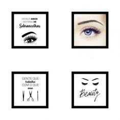 Kit Quadros Decorativos Em Mdf Designer De Sobrancelhas 15 - New Decor