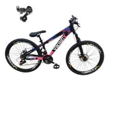 Bicicleta Aro 26 Vikingx Tuff 25 Cambio Shimano Traseiro 24v Mtb Freer