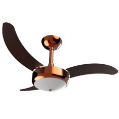 Ventilador De Teto Lux 2003 Com 3 Pás Mdf Marca Infinity (COBRE COM PÁS TABACO, 110V)