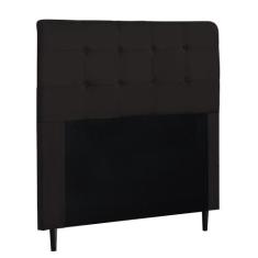 Cabeceira de Casal 140cm Luna I02 Suede Marrom - Mpozenato, Marrom, 5 