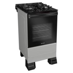 Fogão Mueller MFV4BF 4 Bocas Automático Mesa de Vidro Forno Total Clea