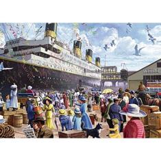 Quebra-cabeças para adultos 1000 peças RMS Titanic 27,56 x 19,69 polegadas Quebra-cabeças para adultos Crianças Desafio de jogo educacional Quebra-cab